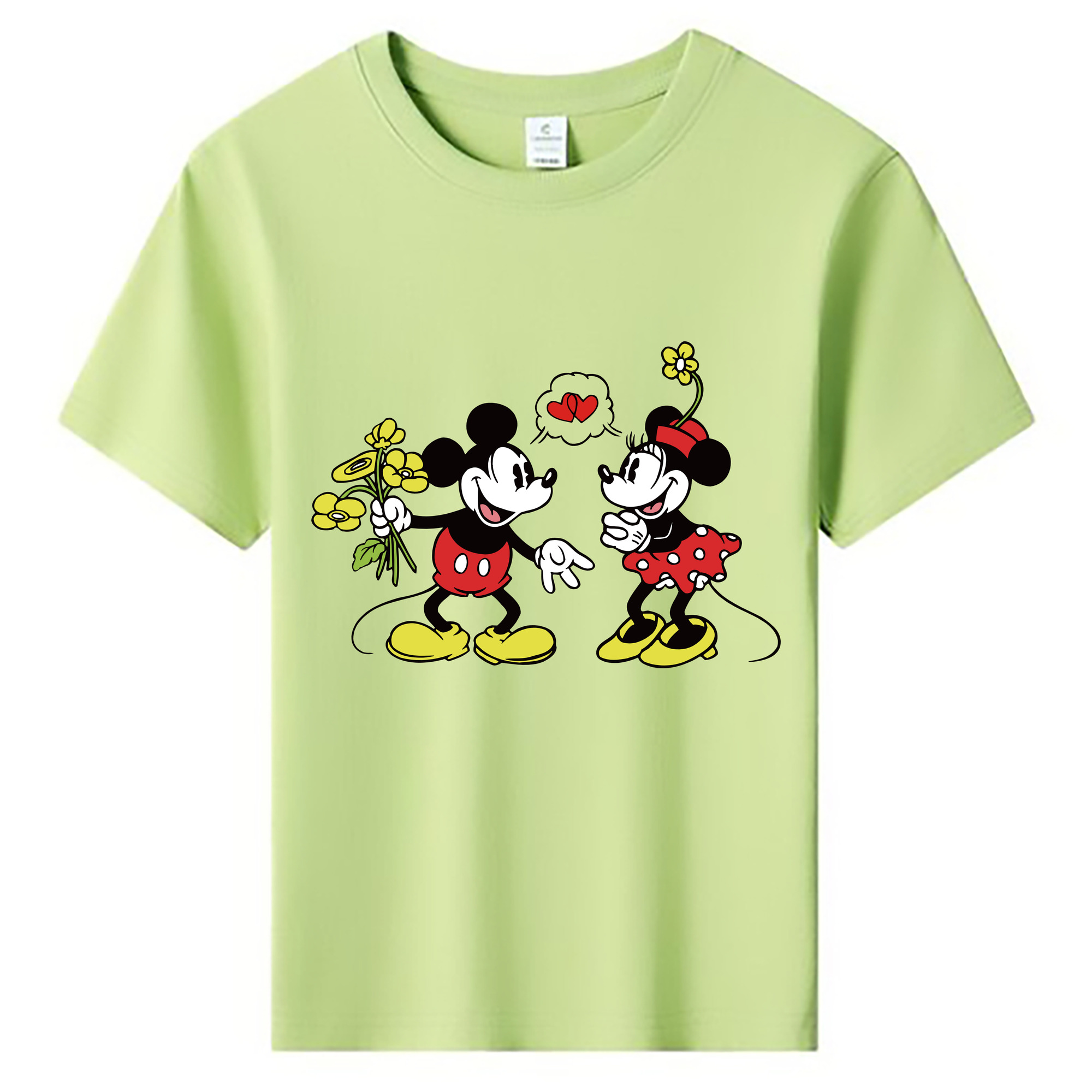 ミッキーマウス Mickey Mouse 綿100％キッズTシャツ（フロントプリント）